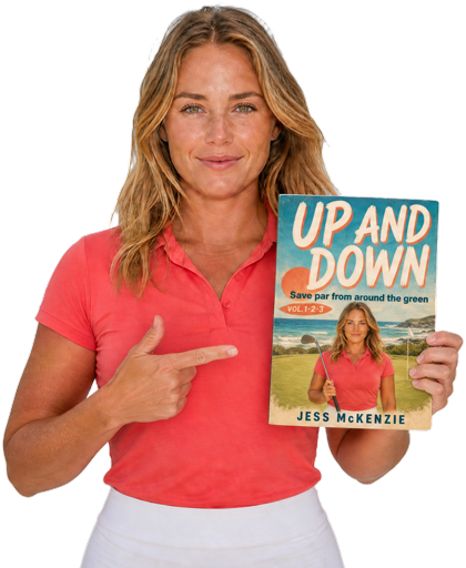 Jess McKenzie holding Up and Down